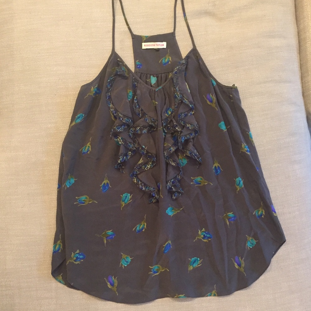 REBECCA TAYLOR Silk Printed Top